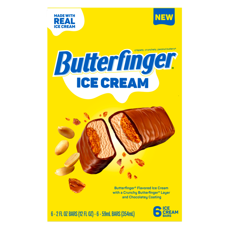 Butterfinger Ice Cream Bars, 6ct