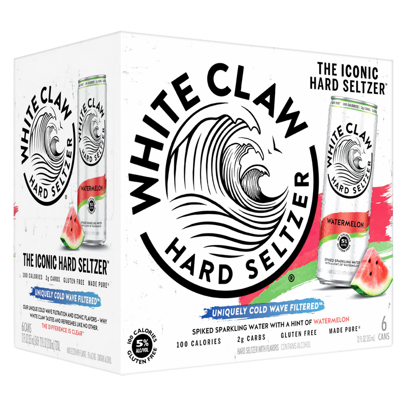 White Claw Hard Seltzer Watermelon 6pk 12oz Can 5.0% ABV
