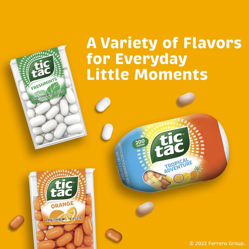 Tic Tac Fruit Adventure Mints, Bulk 12 Pack, On-The-Go Refreshment, 1 oz Each