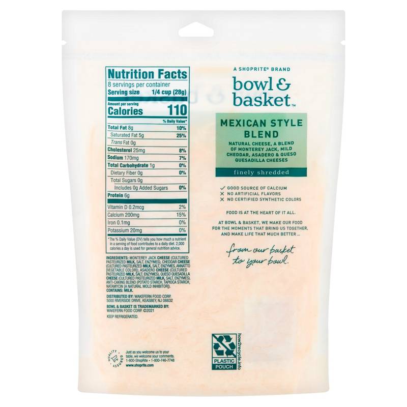 Bowl & Basket Shredded Mexican Blend Cheese - 8oz