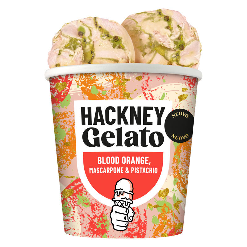 Hackney Gelato Blood Orange, Mascarpone & Pistachio, 420ml