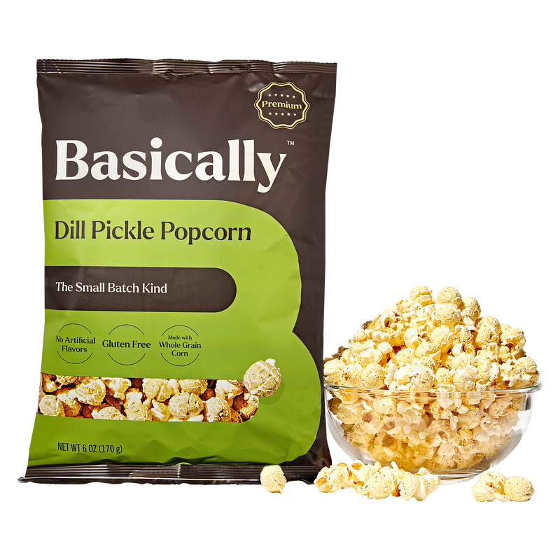 Basically Premium Dill Pickle Small Batch Popcorn 6oz