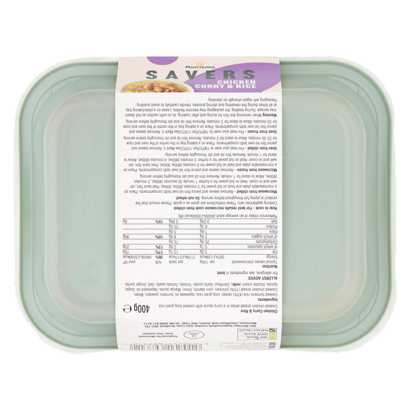 Morrisons Savers Chicken Curry & Rice, 400g