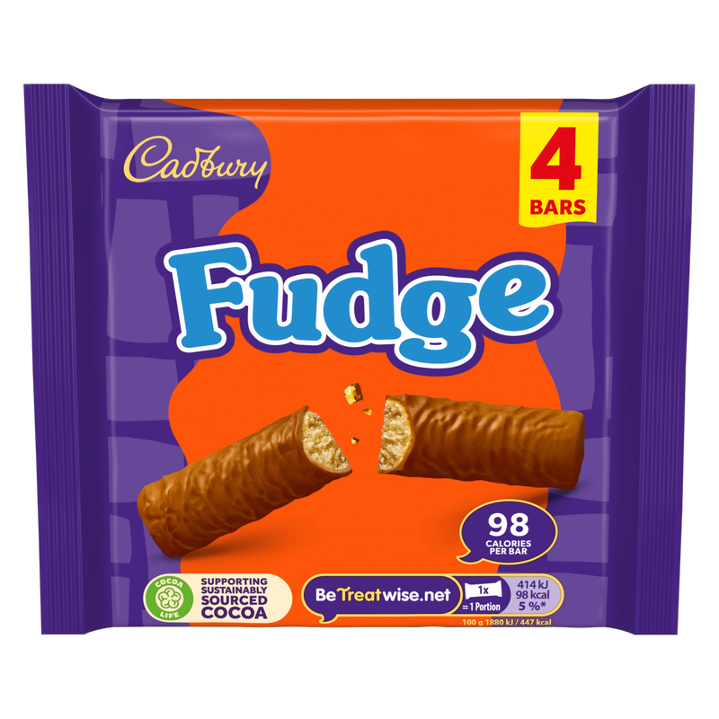 Cadbury Fudge, 4 x 22g
