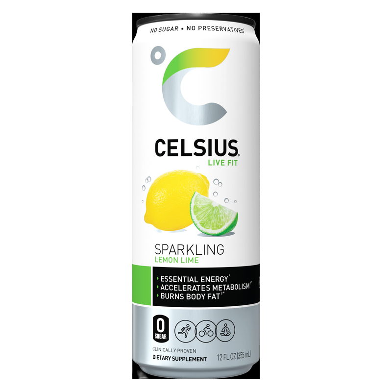 CELSIUS Sparkling Lemon Lime 12oz