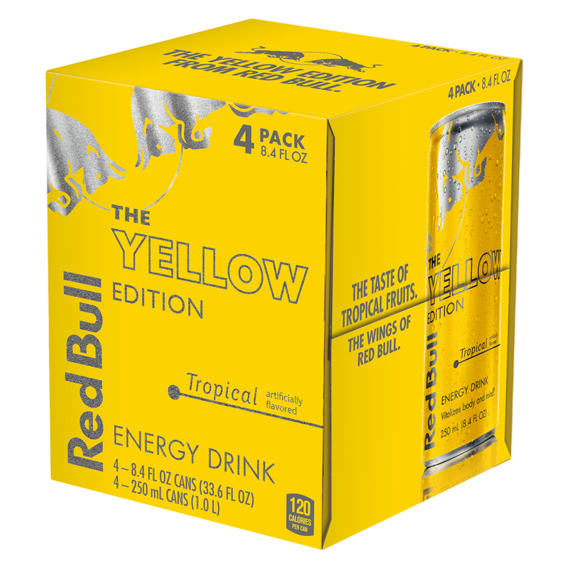 Red Bull Energy Drink The Yellow Edition Tropical 4pk 8.4oz Can