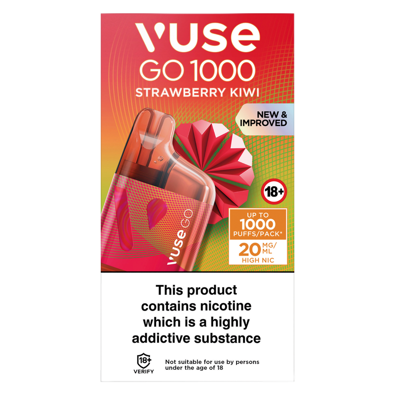 Vuse Go 1000 Box Strawberry Kiwi 20mg/ml, 2ml
