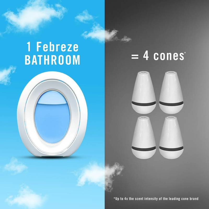 Febreze Bathroom Air Freshener, Linen & Sky Scent, 2 Count