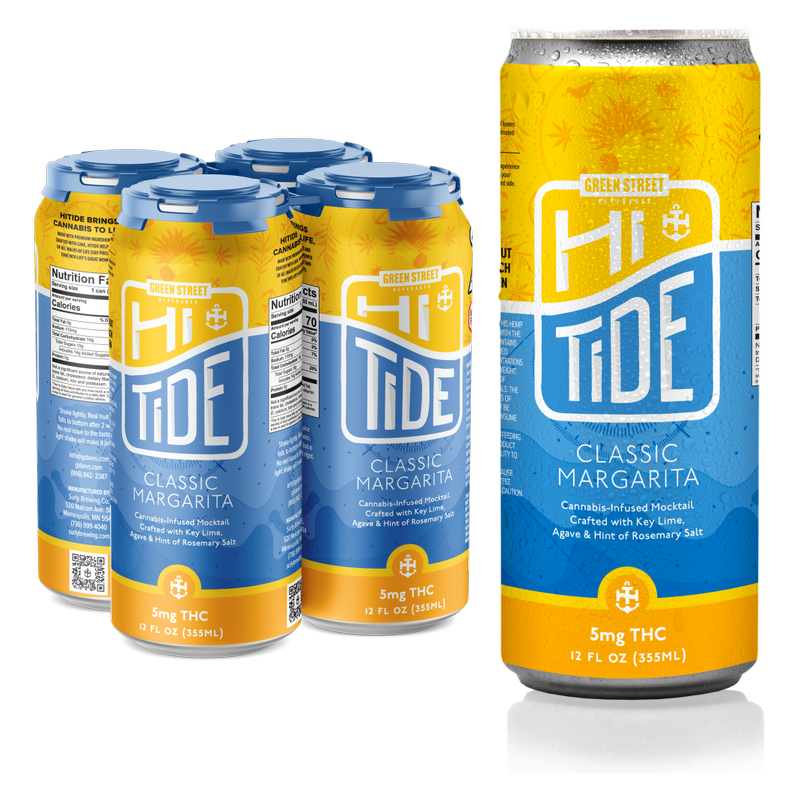 HiTide 5mg THC Classic Margarita 4pk 12oz Can