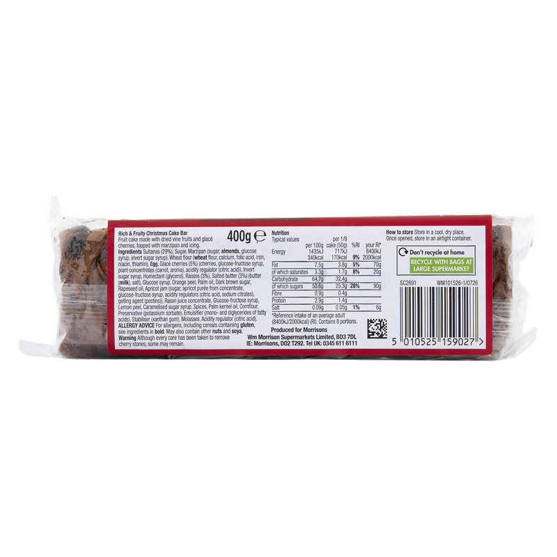 Morrisons Iced Fruit Bar Slab, 400g