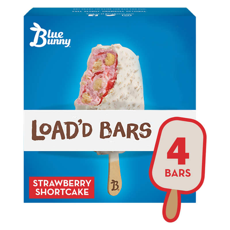 Blue Bunny Strawberry Shortcake Load'd Bars 4ct