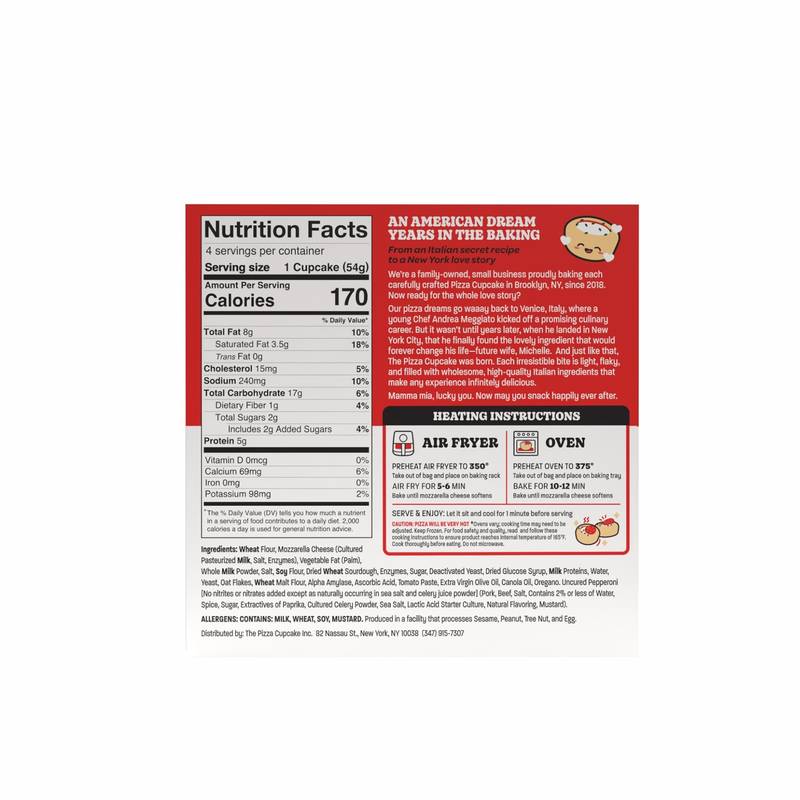 Incredifulls Pepperoni Pizza Cupcakes 4ct