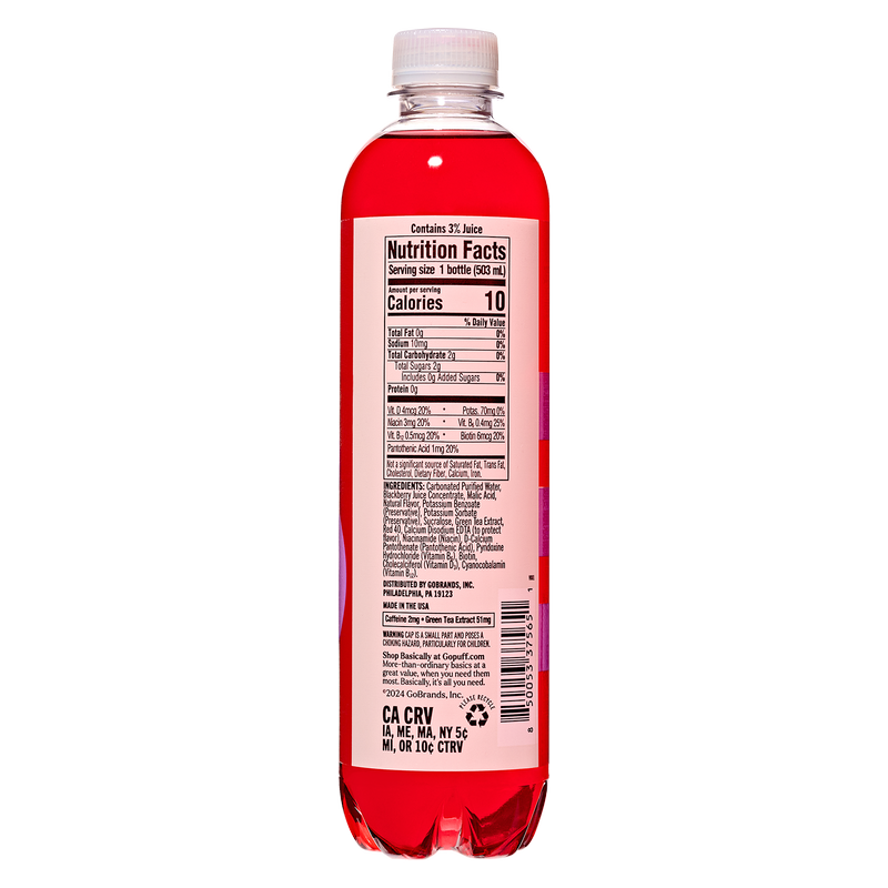 Basically Black Raspberry Sparkling Water 17oz