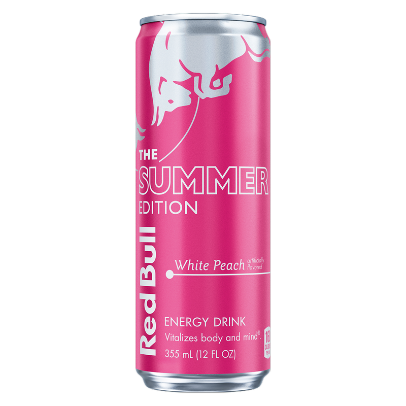Red Bull White Peach The Summer Edition Energy Drink 12oz Can