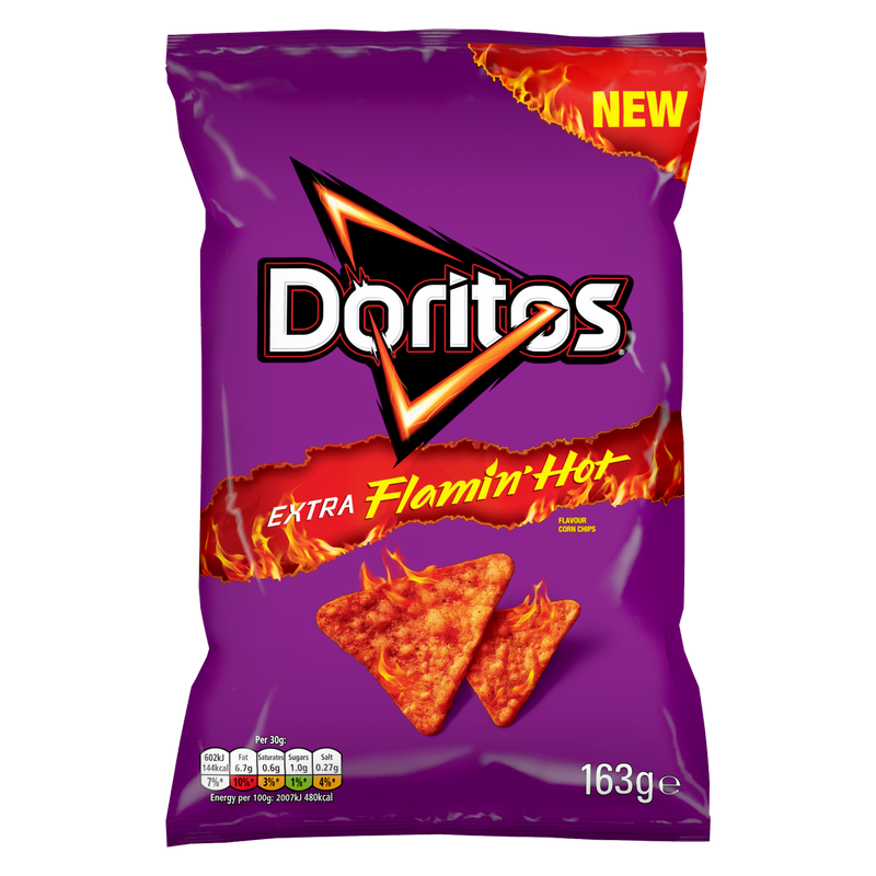 Doritos Extra Flamin' Hot, 163g