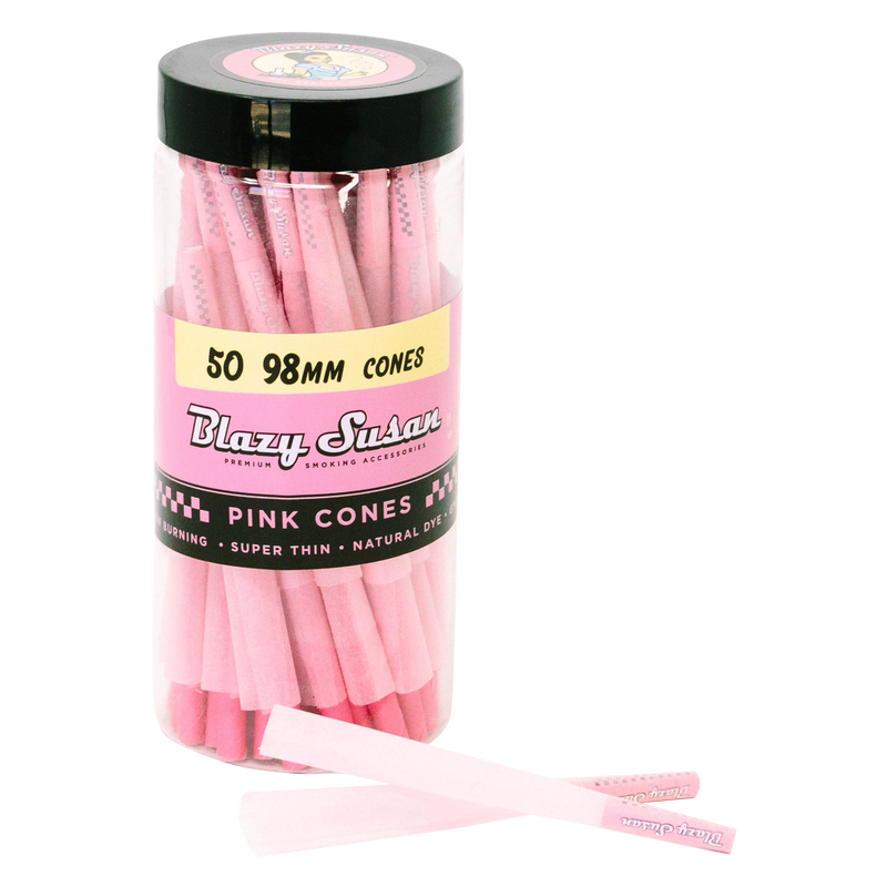 Blazy Susan 50ct 98MM Pink Pre Rolled Cones