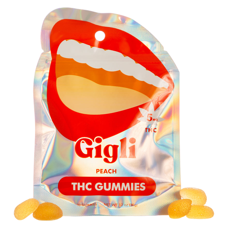 Gigli Peach THC-Infused Gummies 5 mg THC, 10ct.