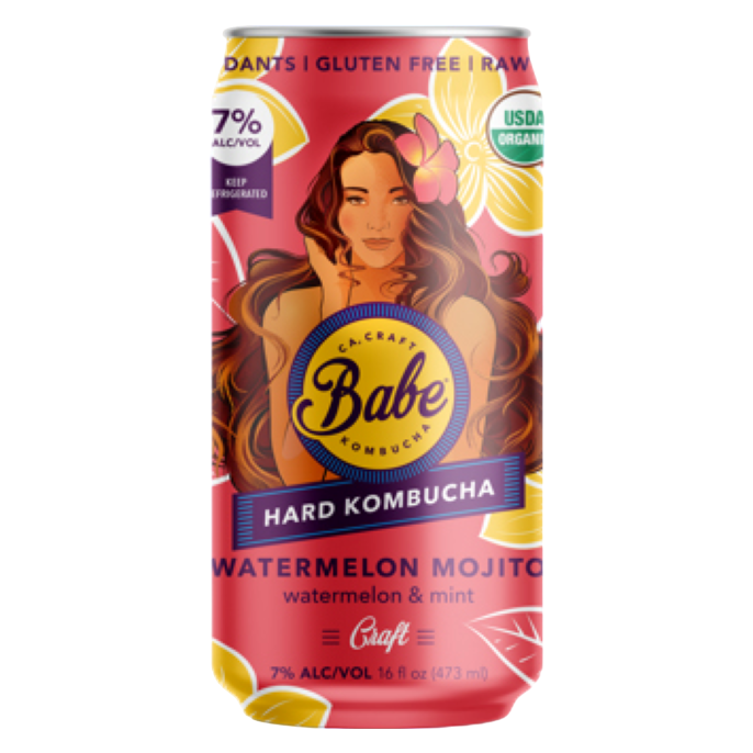 Babe Hard Kombucha Watermelon Mojito (16 OZ CAN)
