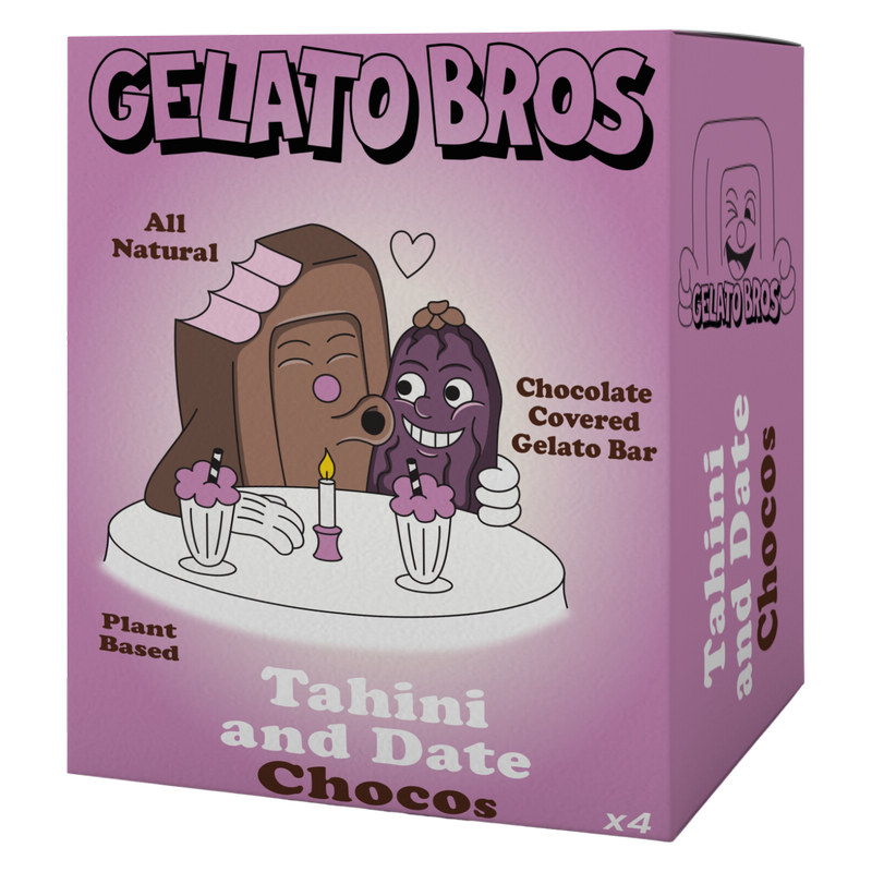 Gelato Bros Tahini and Date Chocos, 4 x 50ml