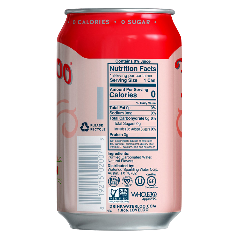 Waterloo Watermelon Sparkling Water 12oz Can