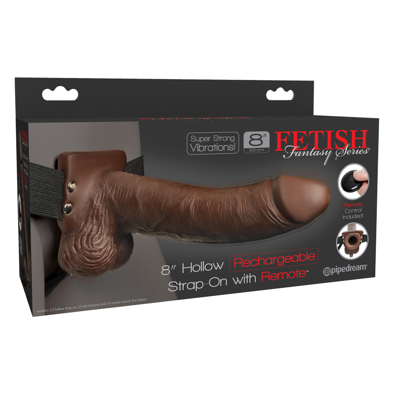 Fetish Fantasy Series Hollow Strap-On with Remote 8"