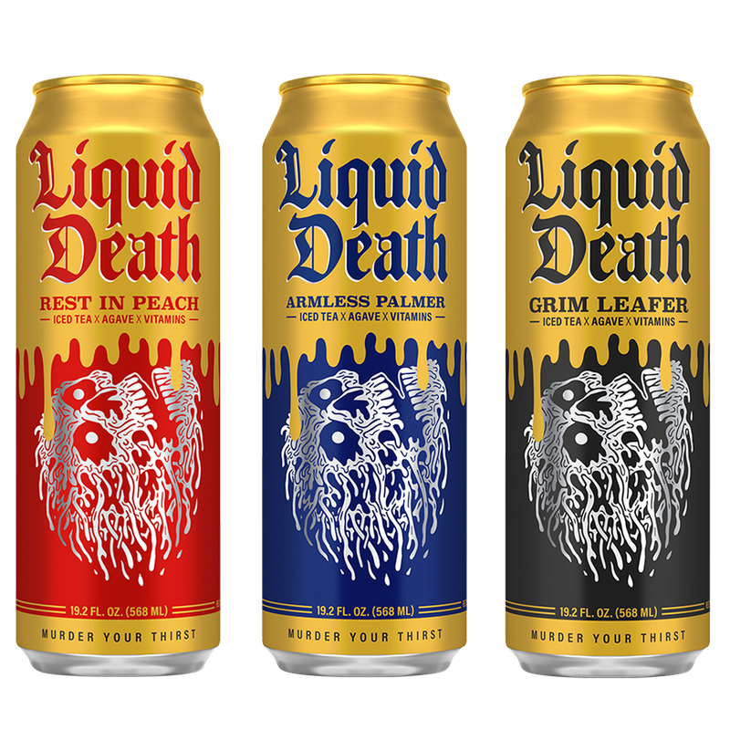 Liquid Death Iced Black Tea Mixed Pack (3 x 19.2 King Size Cans)