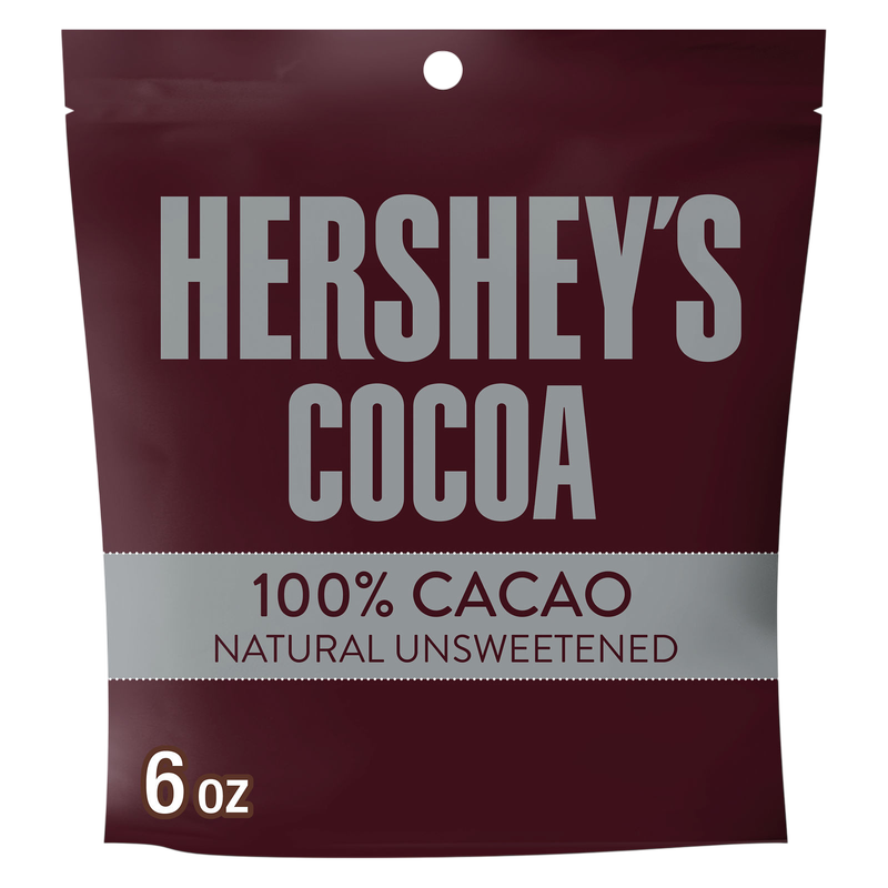 HERSHEY'S Natural Unsweetened Cocoa Powder Resealable Pouch, 6 oz