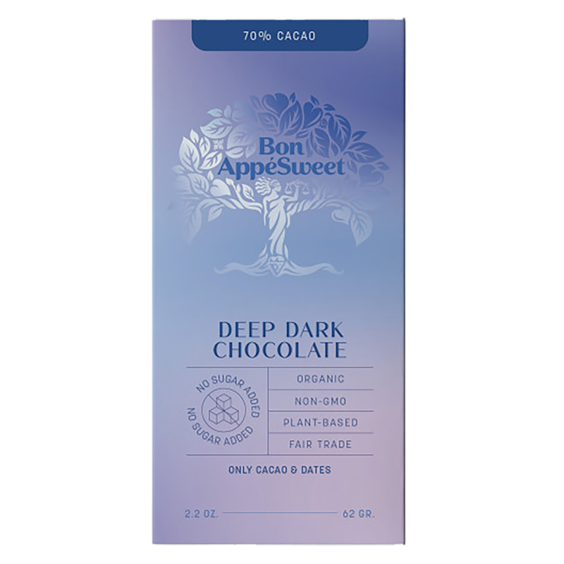 Bon AppeSweet Deep Dark 70% Cacao Chocolate 2.2oz