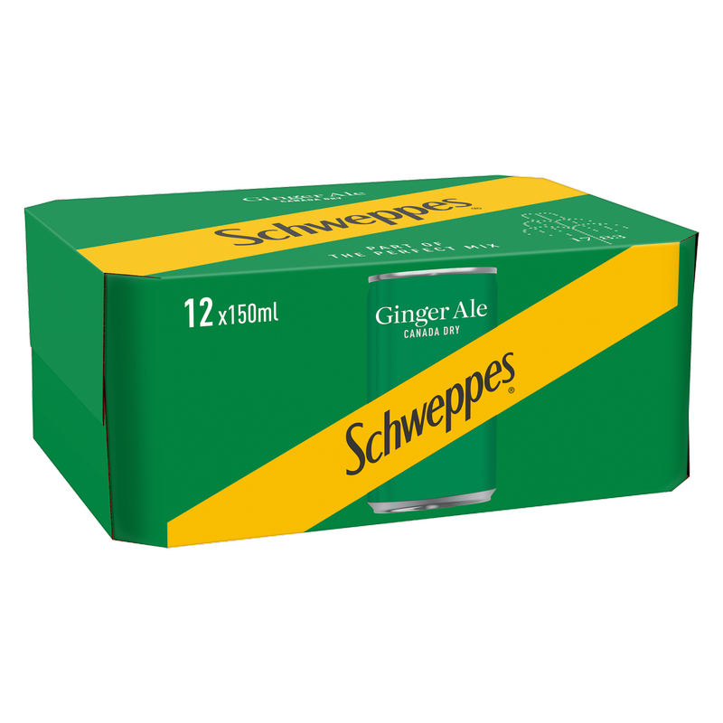 Schweppes Canada Dry Ginger Ale, 12 x 150ml