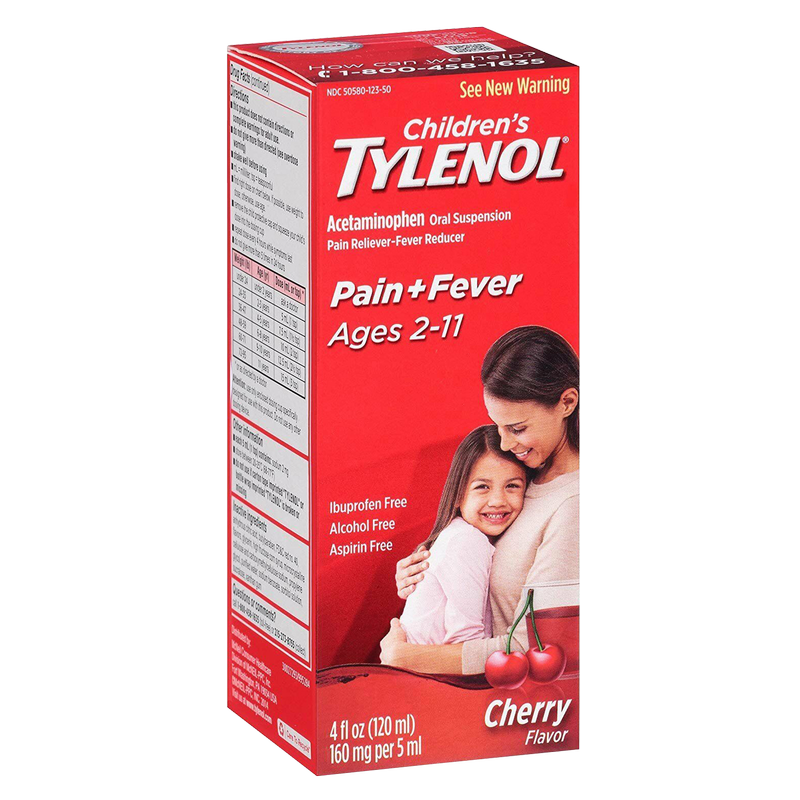 Tylenol Children's Pain Reliever & Fever Reducer Cherry Liquid 4oz