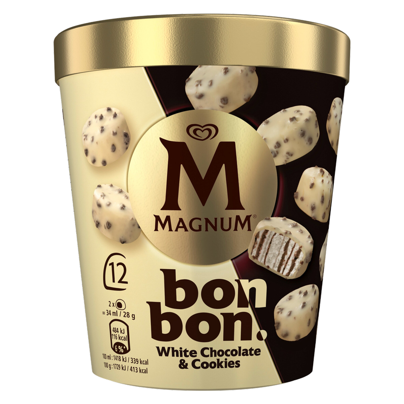 Magnum Bonbon. White Chocolate & Cookie, 12 x 17ml