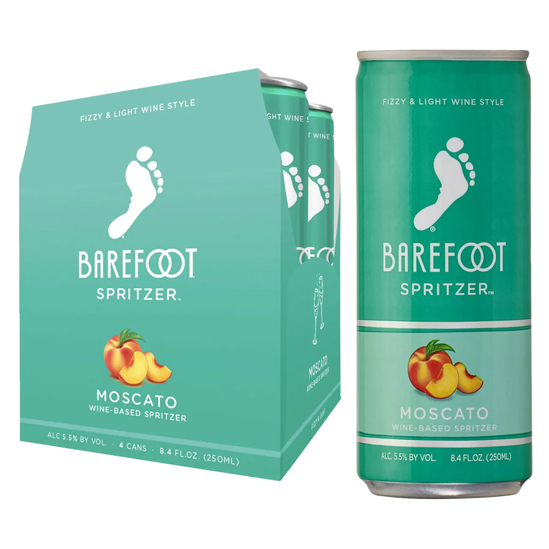 Barefoot Refresh Moscato Spritzer 4pk 250ml Can
