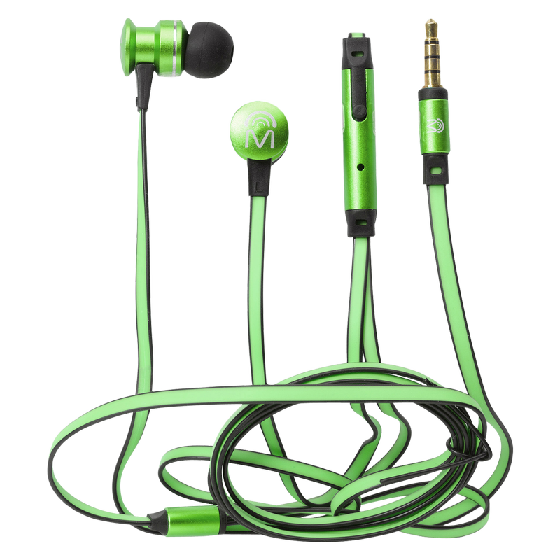 Mental Beats High Performance Green Earbuds