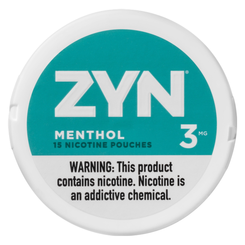 ZYN Nicotine Pouches Menthol  3mg Tin