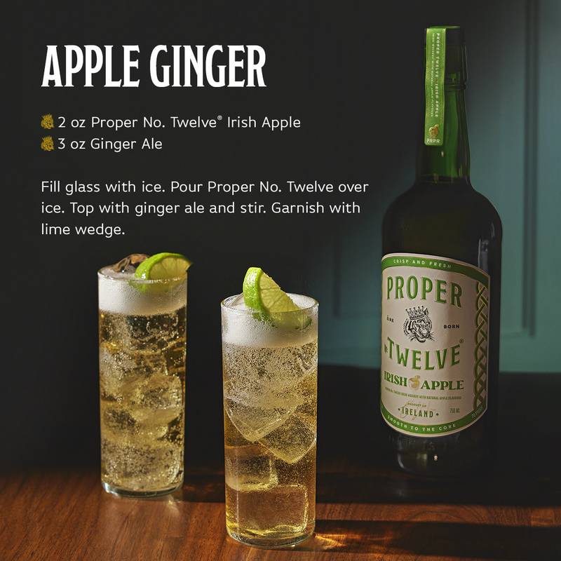 Proper No. Twelve Irish Apple Flavored Whiskey 50ml (70 Proof)
