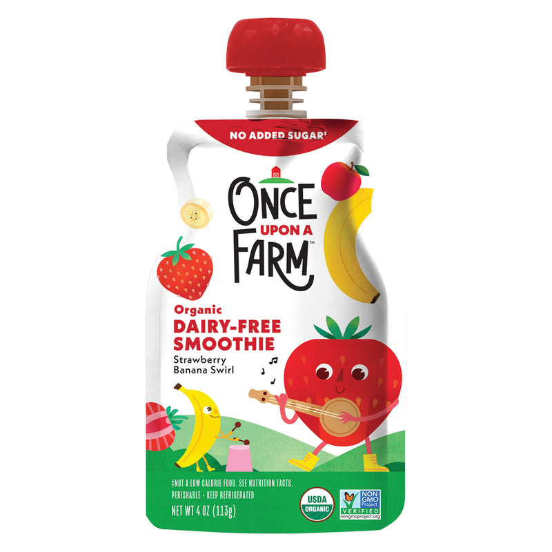Once Upon a Farm Strawberry Banana Swirl Smoothie 4oz