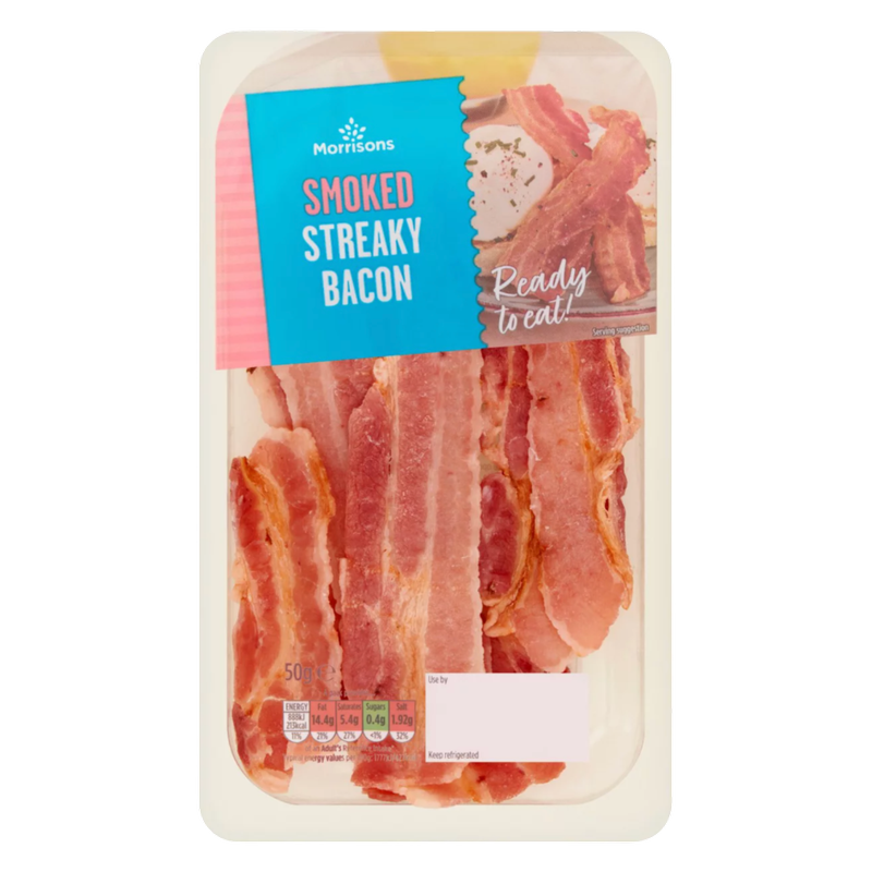 Morrisons Ready to Eat Smoked Streaky Bacon, 50g