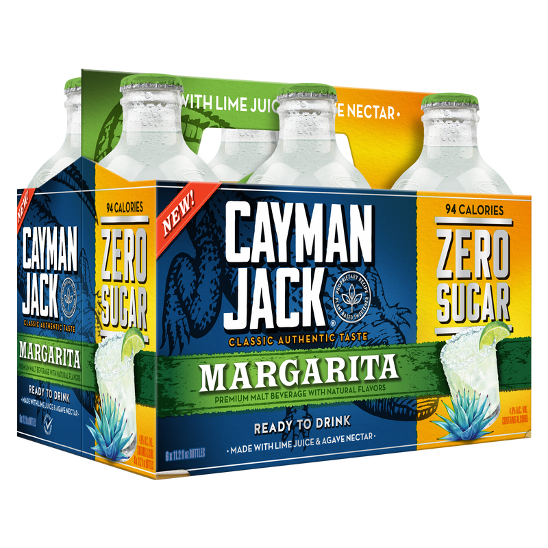 Cayman Jack Margarita Zero Sugar 6pk 11.2oz Btl 4.8% ABV