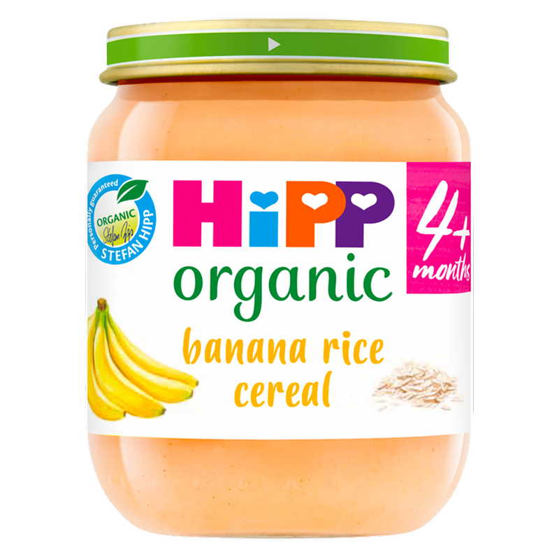 Hipp Organic Banana Rice Cereal Baby Food 4m+, 125g