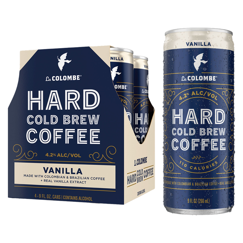La Colombe Hard Cold Brew Vanilla Coffee 4pk 9oz Can 4.2% ABV