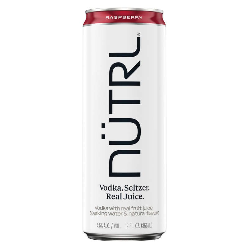 NUTRL Raspberry Vodka Seltzer Single 12oz Can 4.5% ABV