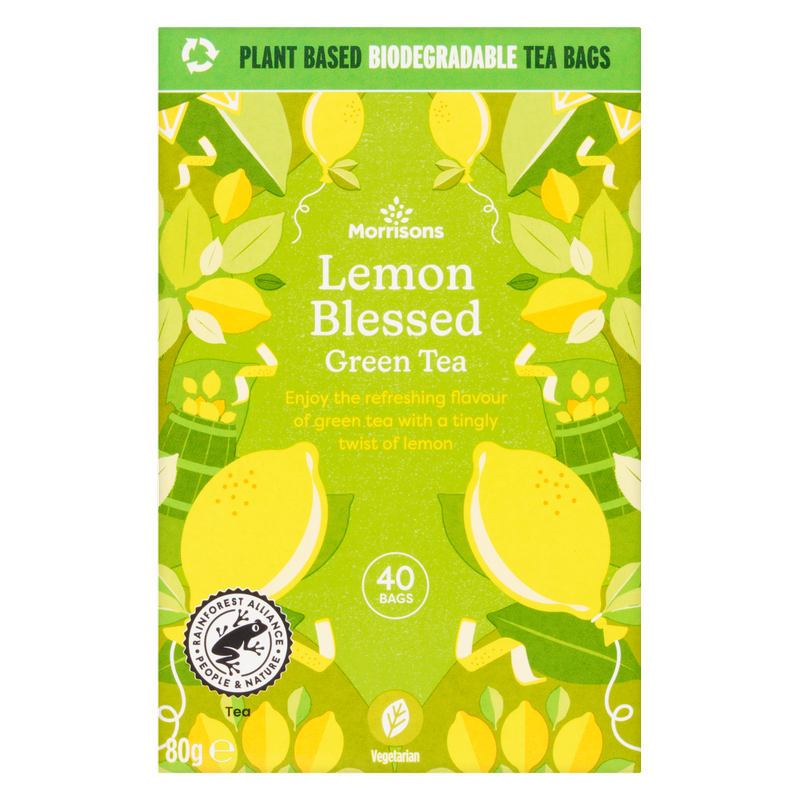 Morrisons 40 Lemon Blessed Green Tea Bags, 80g