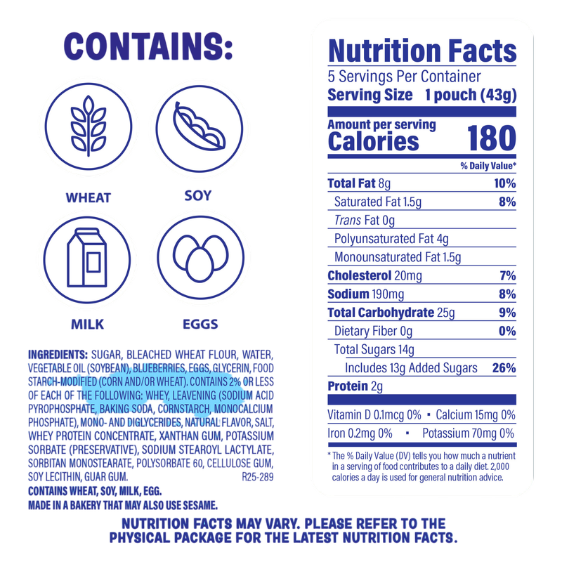 Entenmann's Little Bites Blueberry Mini Muffins, 5 packs, 7.5 oz