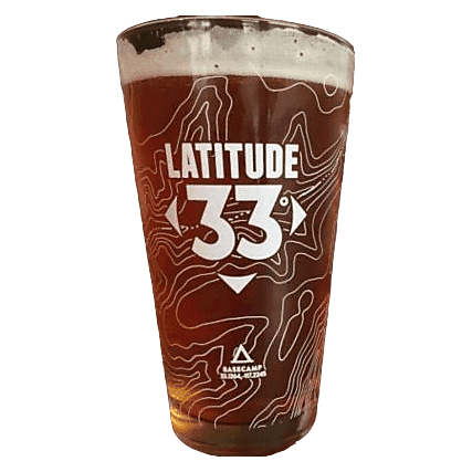 Latitude 33 Base Camp Pint Glass 16oz