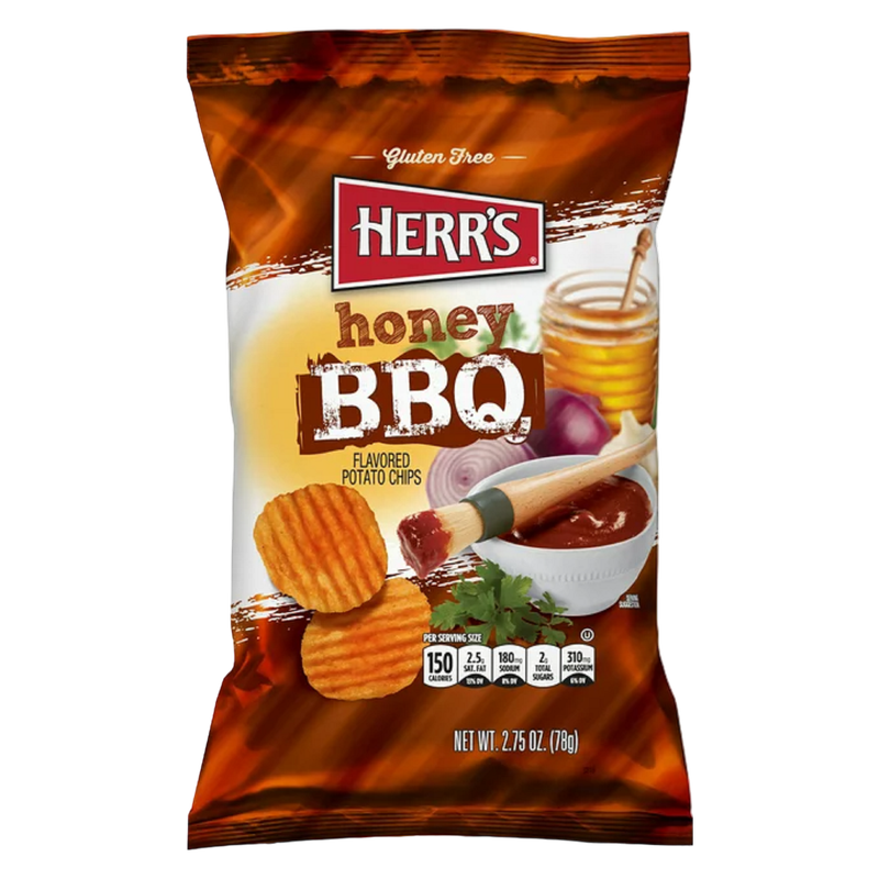 Herr's Honey BBQ Ripple Chip 2.75 oz