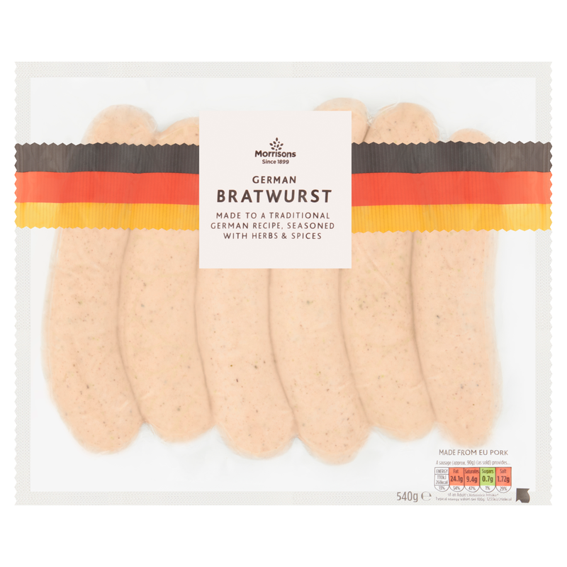 Morrisons Bratwurst, 540g