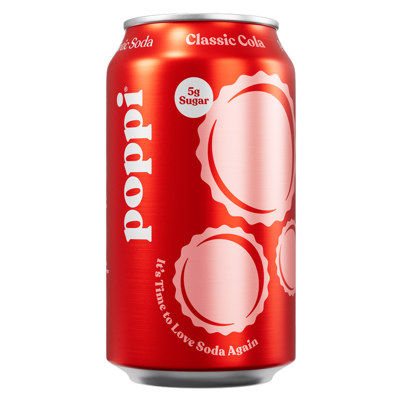 Poppi Prebiotic Soda Classic Cola 12oz Can
