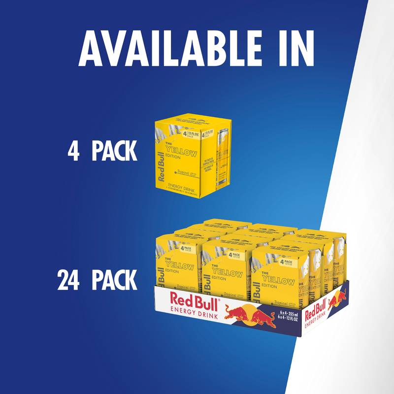 Red Bull Energy Drink The Yellow Edition Tropical 24pk 12oz Can