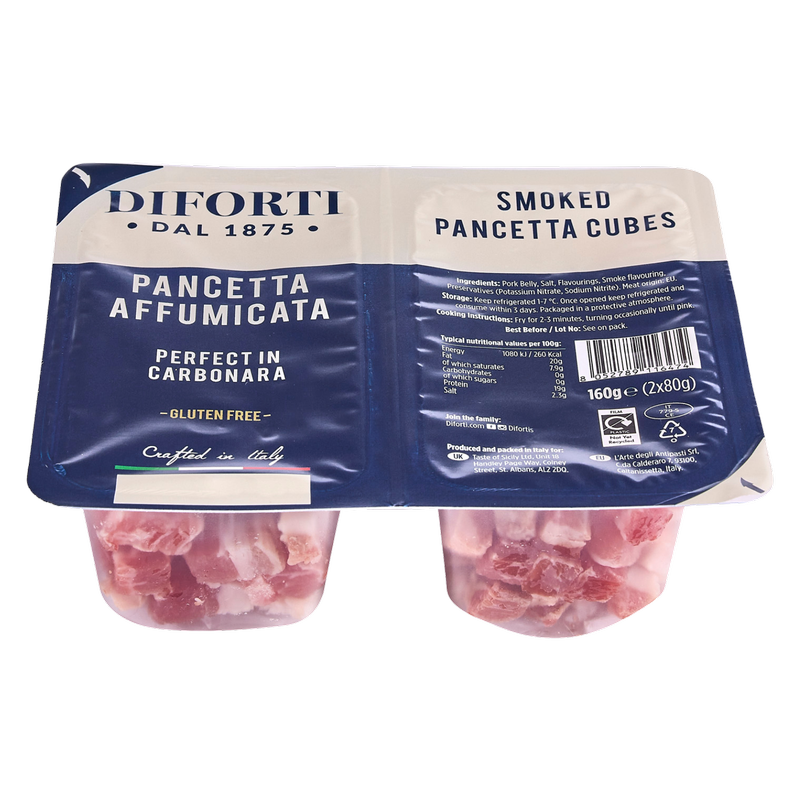 Diforti Smoked Pancetta Cubes, 160g