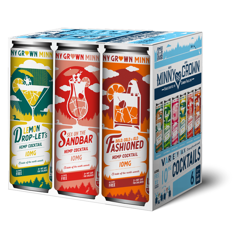 Minny Grown 10mg THC Variety Pack 6pk 12oz Can